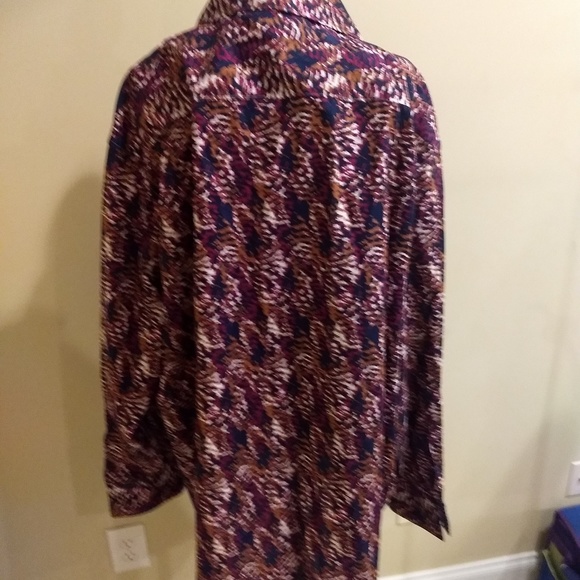 Claiborne 3X cotton blouse - Picture 4 of 5